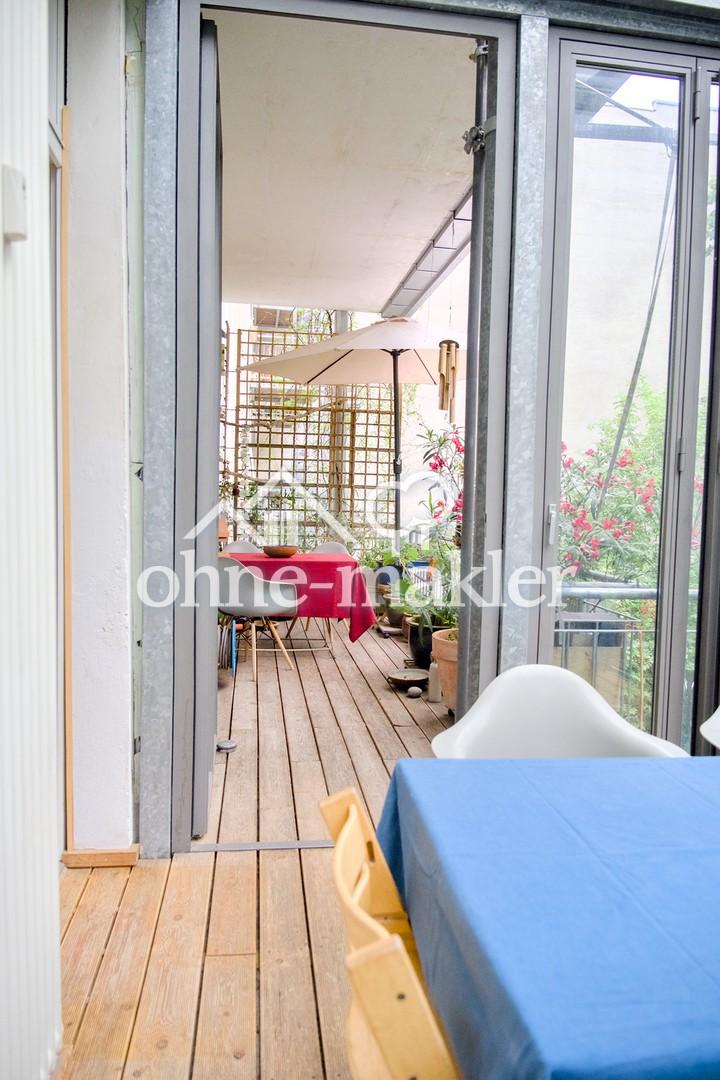 Blick auf den Balkon