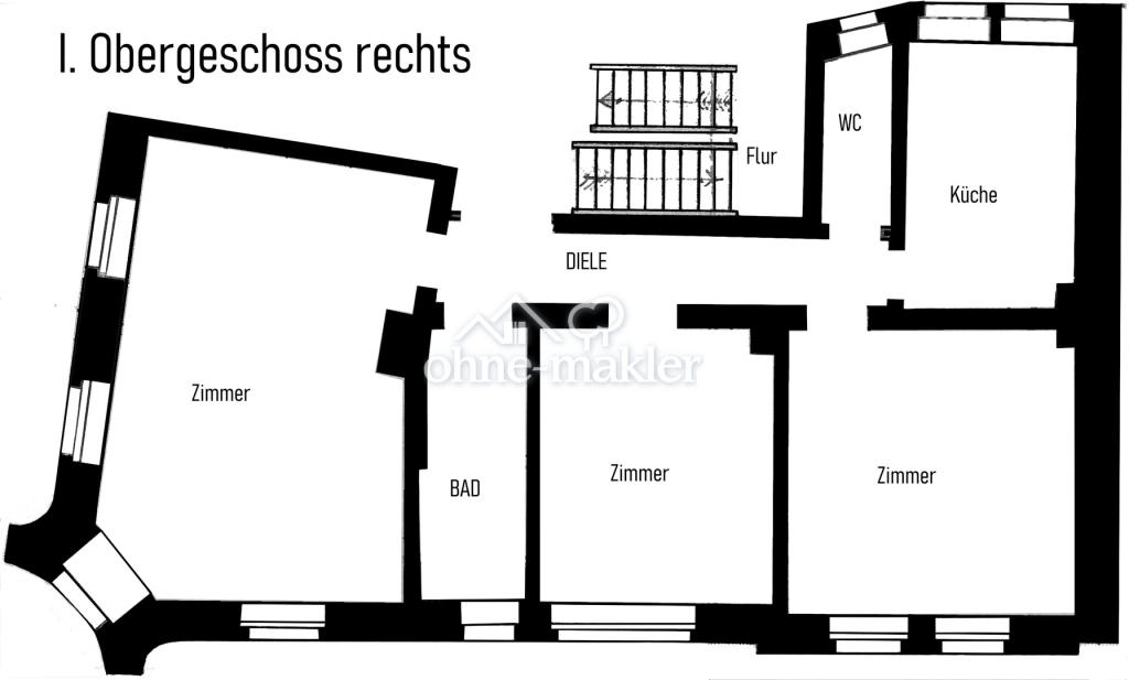 Schöne, großzügige 3-Zimmer-Wohnung in Pirmasens, zentral - Photo 2