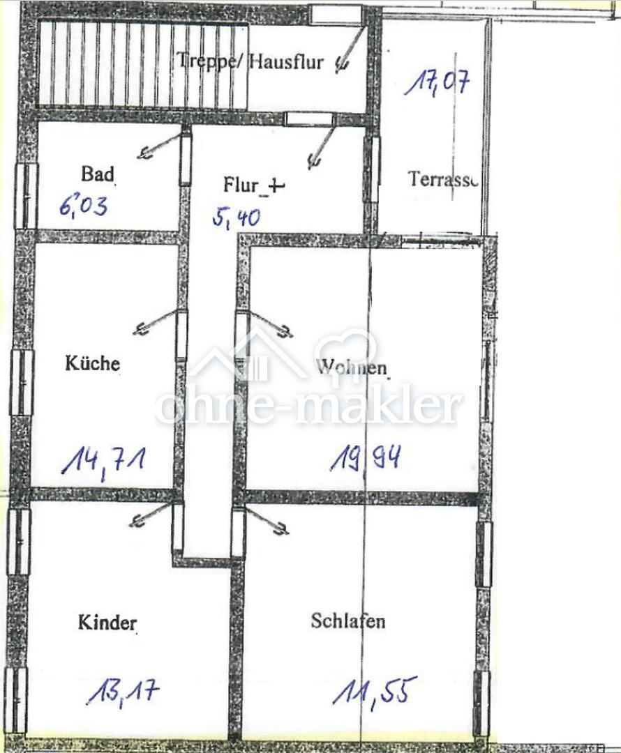 Grundriss der Wohung