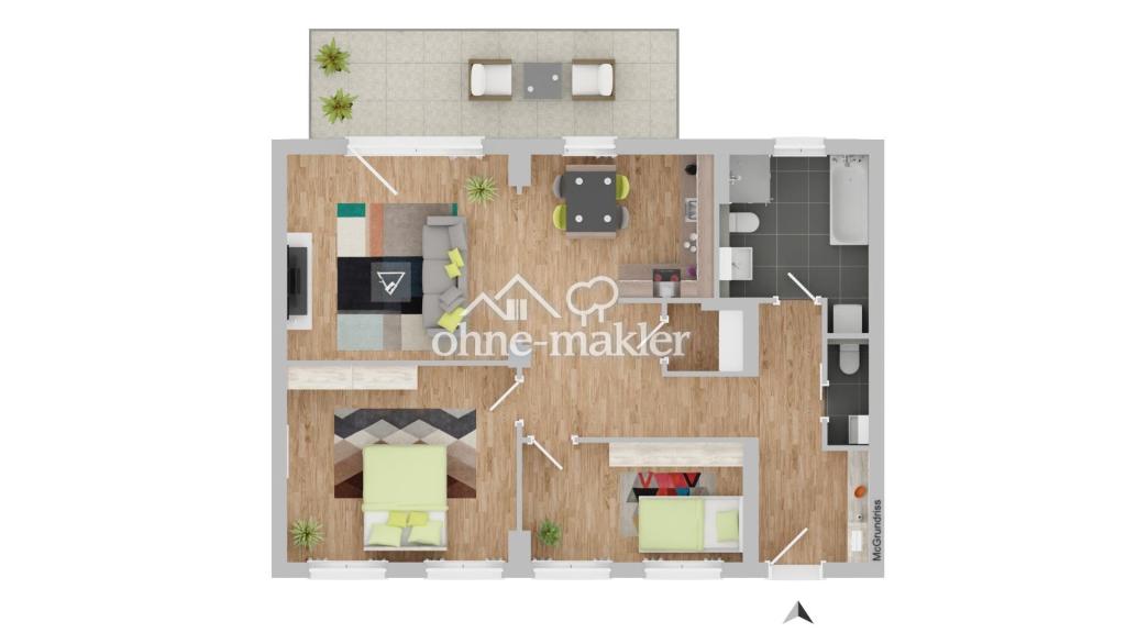 Grundriss Ansicht Wohnung