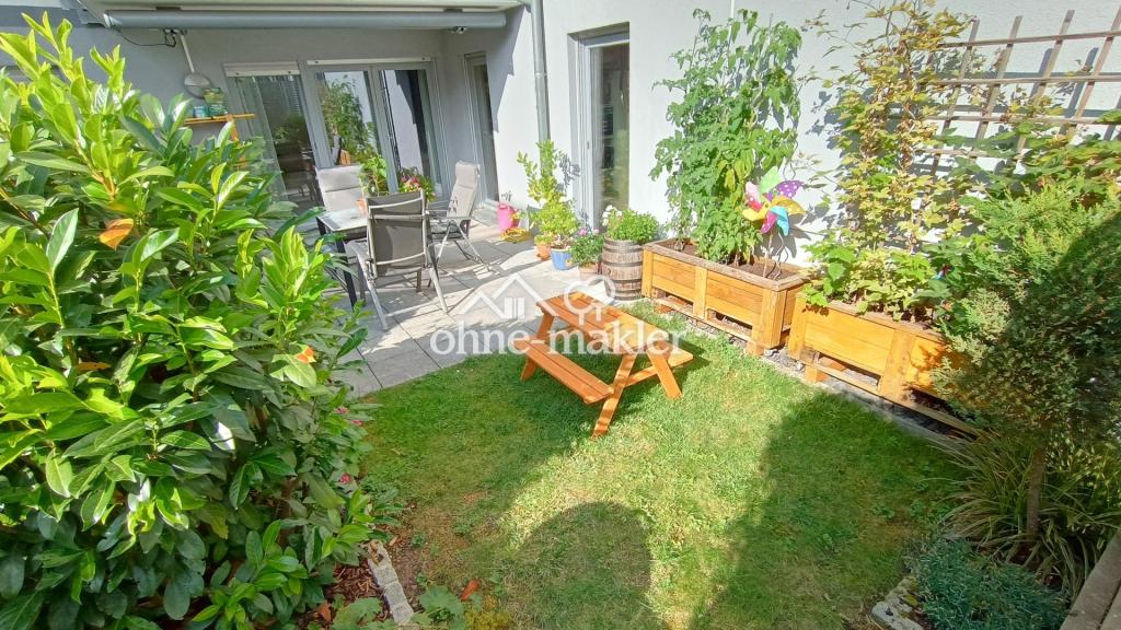 Südwestterrasse und -garten