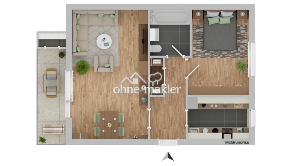 Wohnung gut geschnitten