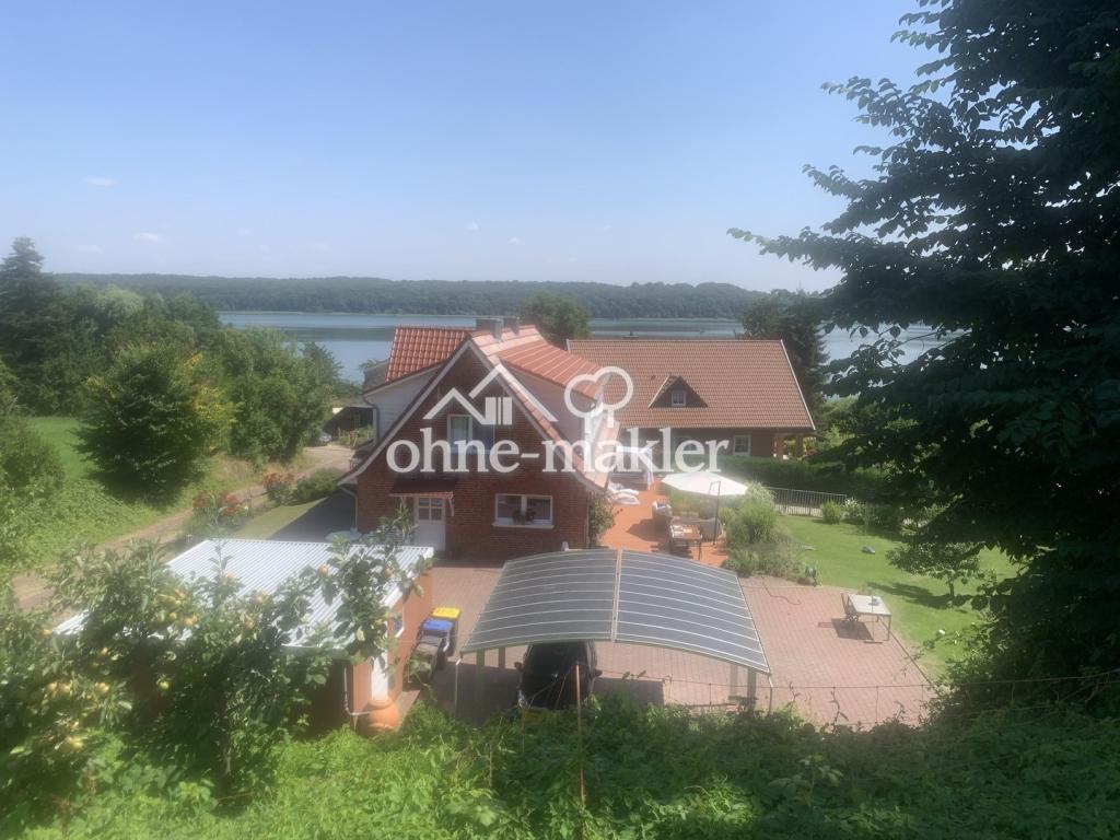 Blick von oben auf das Haus