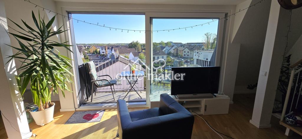 Blick auf Balkon vom Wohnzimm 