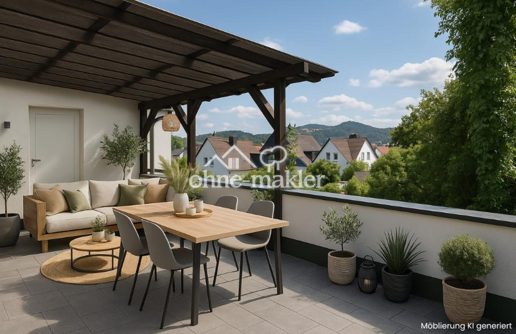 Terasse EG mit Blick ins Siebe