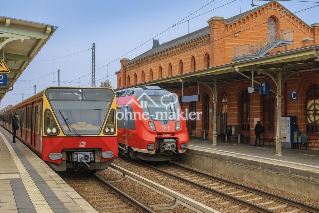 Bahnhof mit S-Bahn, RB und RE