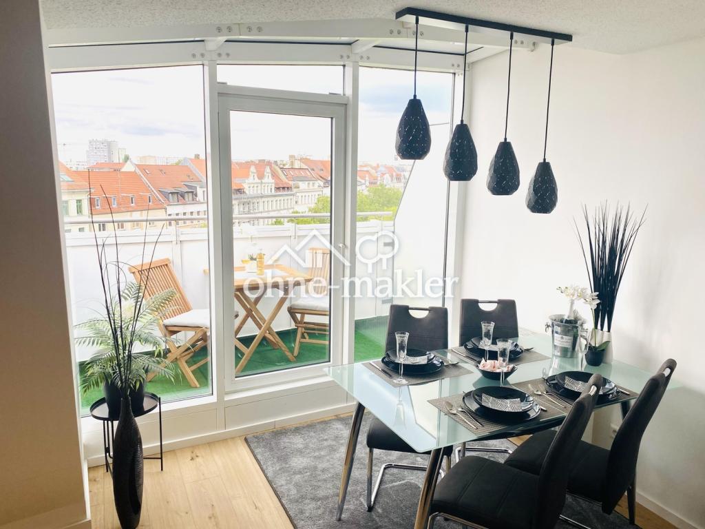 Balkon mit Stadtblick