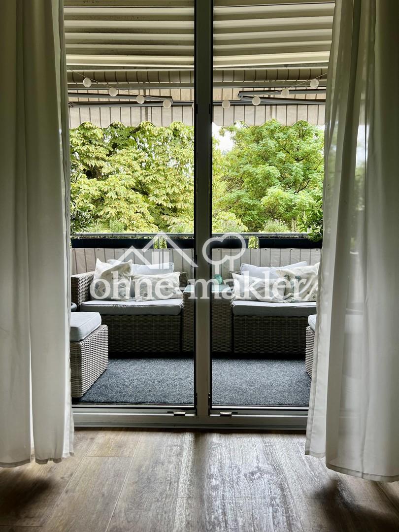 Blick auf Balkon