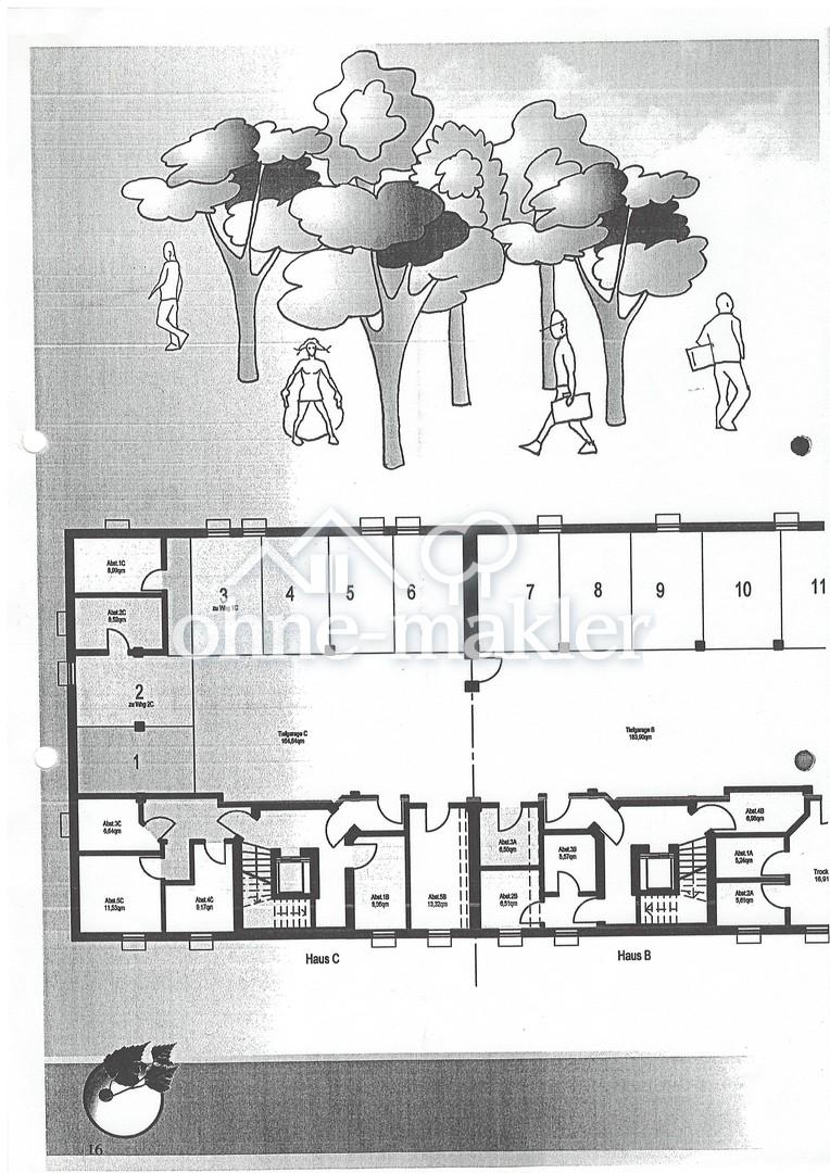 Grundriss Tiefgarage + Keller