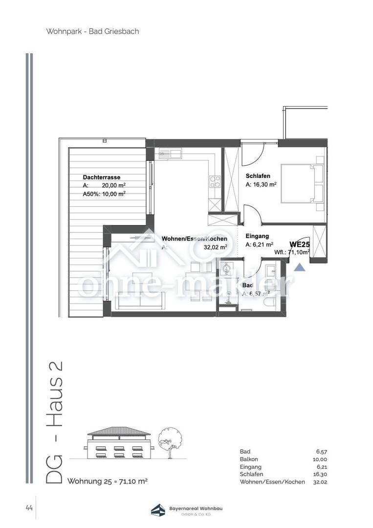 Erstbezug barrierefreies Penthouse mit 2 Zimmern - KFW 40 NH - Foto 5