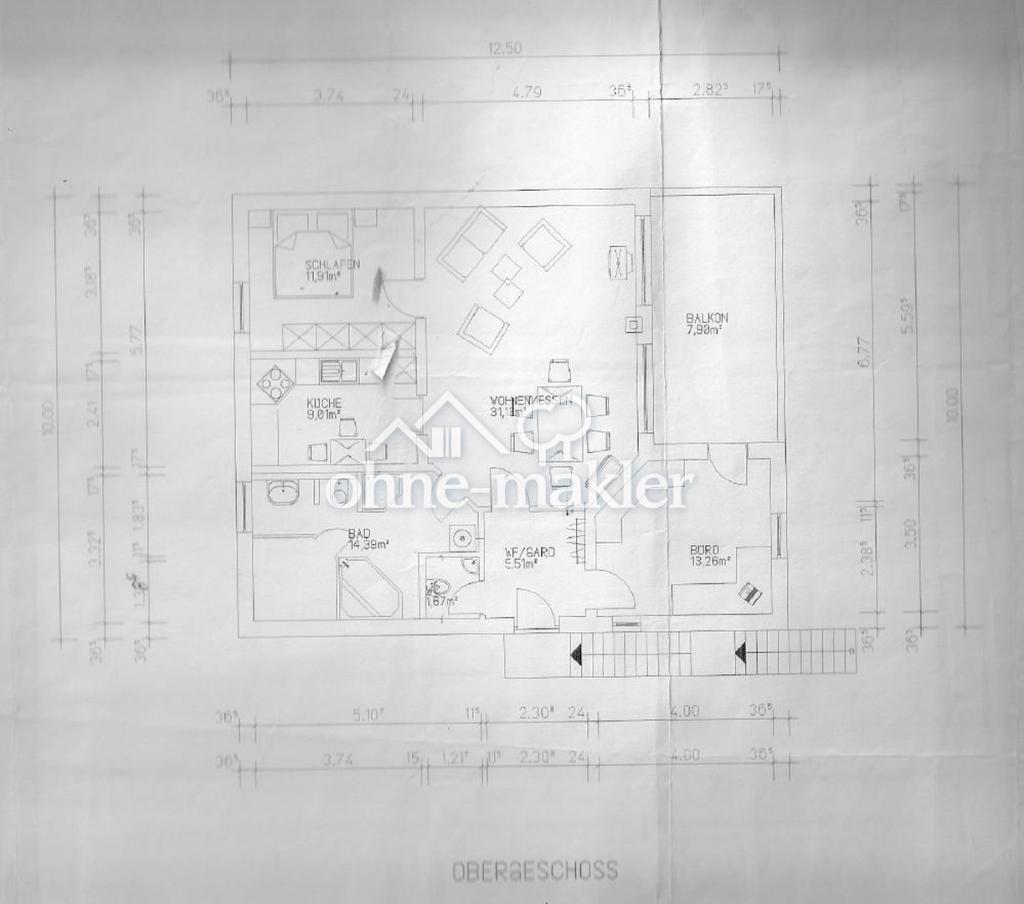 Grundriss 1. OG - Wohnung