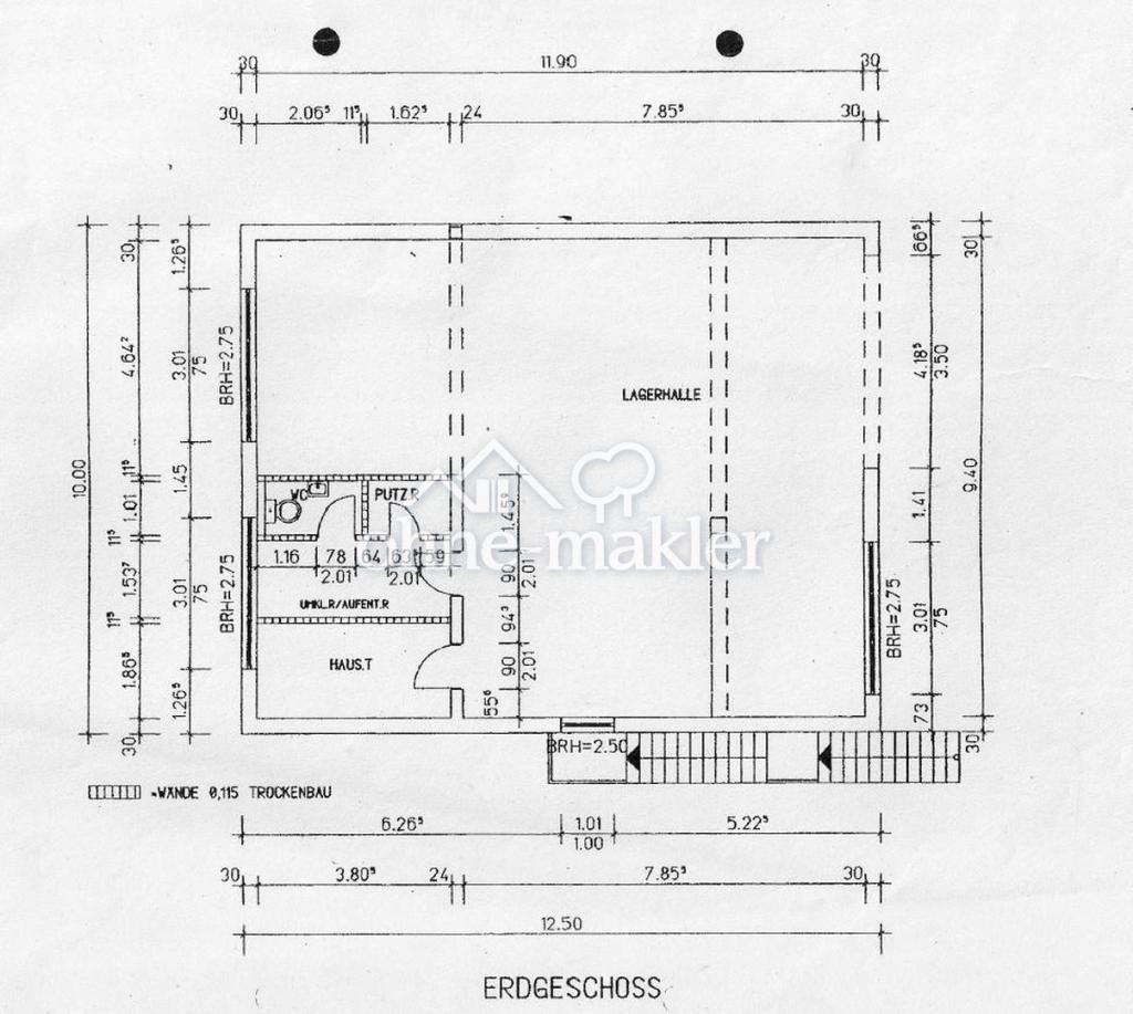 Grundriss EG - Halle