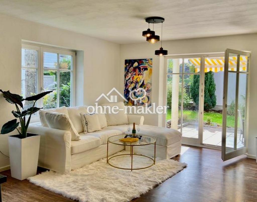 Top Möbliert / Fully furnished: Elegante 3-Zi-Gartenwohung, WLAN, Home Office, TG-Stellplatz - Foto 1
