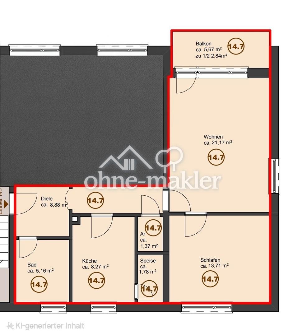Moderne 2-Zimmer-Wohnung mit Balkon, Stellplatz und Einbauküche – nach Vereinbarung frei - Foto 5