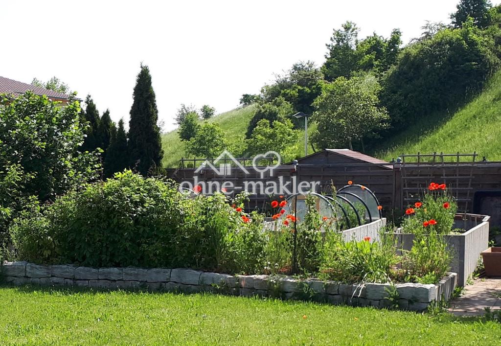 Garten mit Hochbeeten