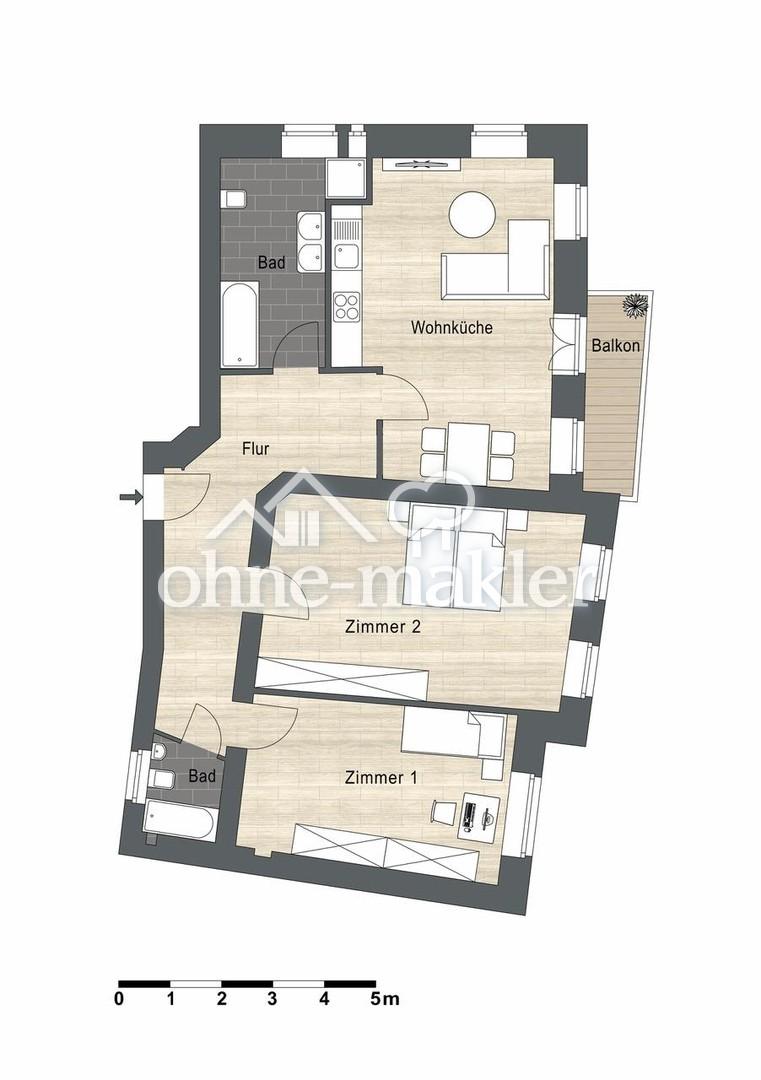 Grundriss WE 11
