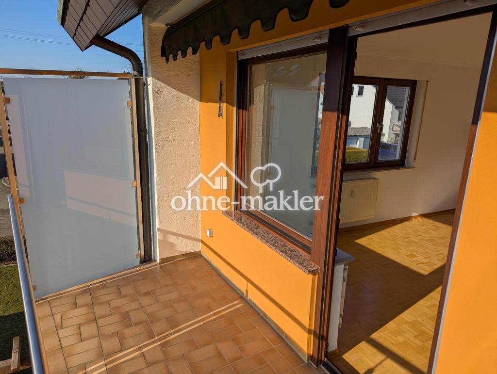 Balkon, Blick ins Wohnzimmer