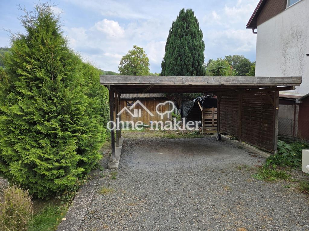 Einfahrt Doppelcarport Rechts