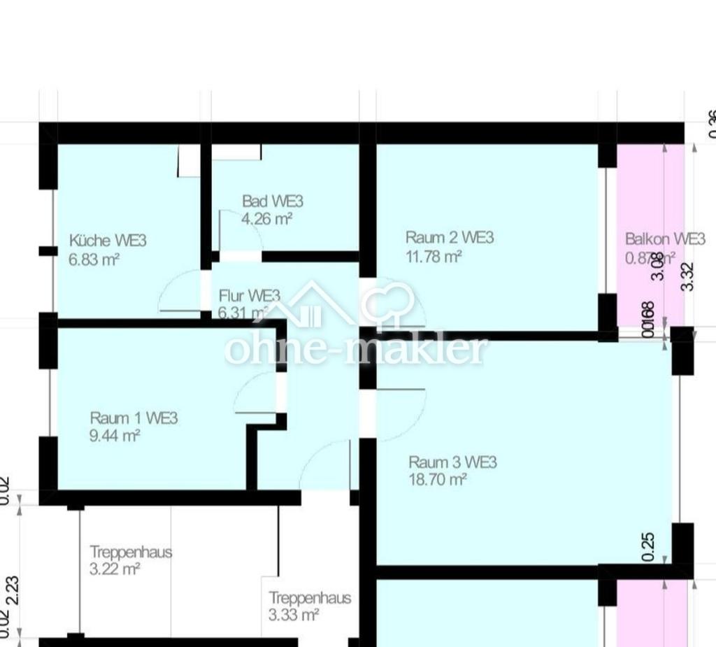 Grundriss der gesamten Wohnung