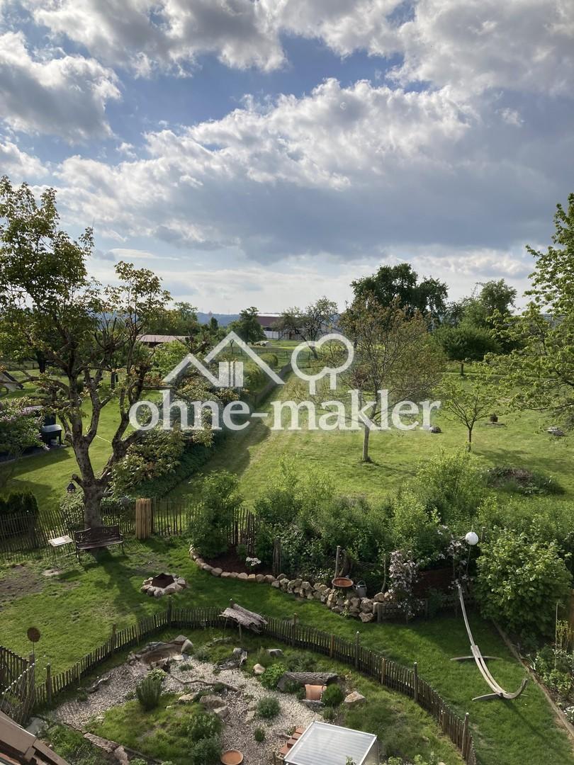 Blick in den Garten und Ferne