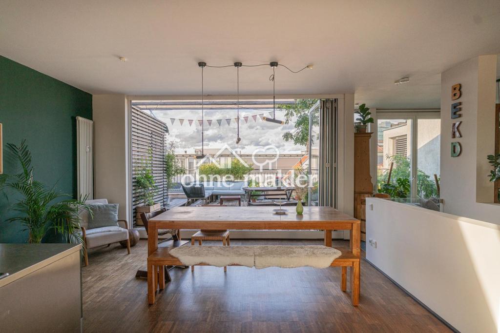 Esszimmer mit Dachterrasse