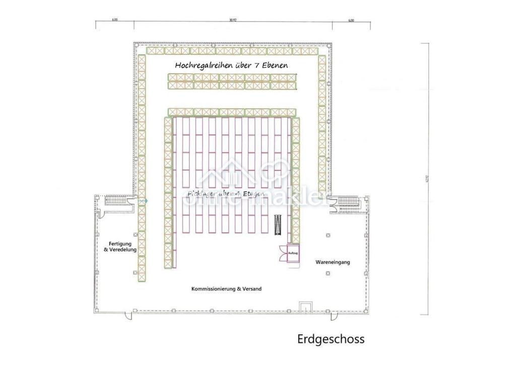 Grundriss Logistik Erdgeschoss
