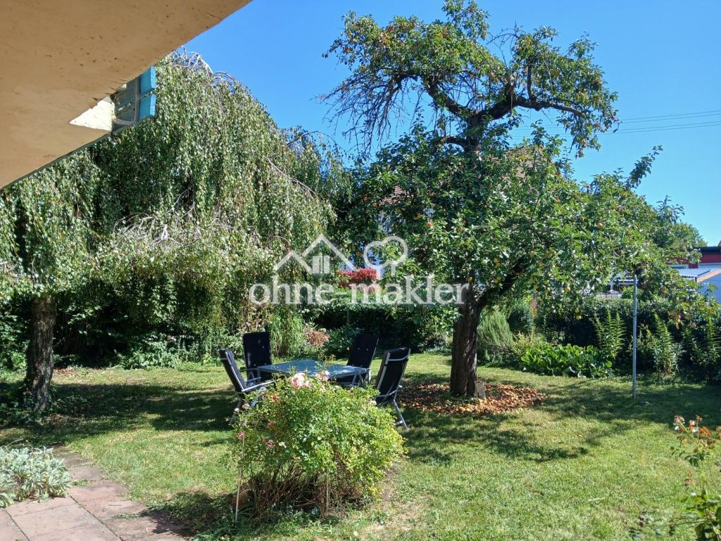 Garten vom Wohnzimmer aus