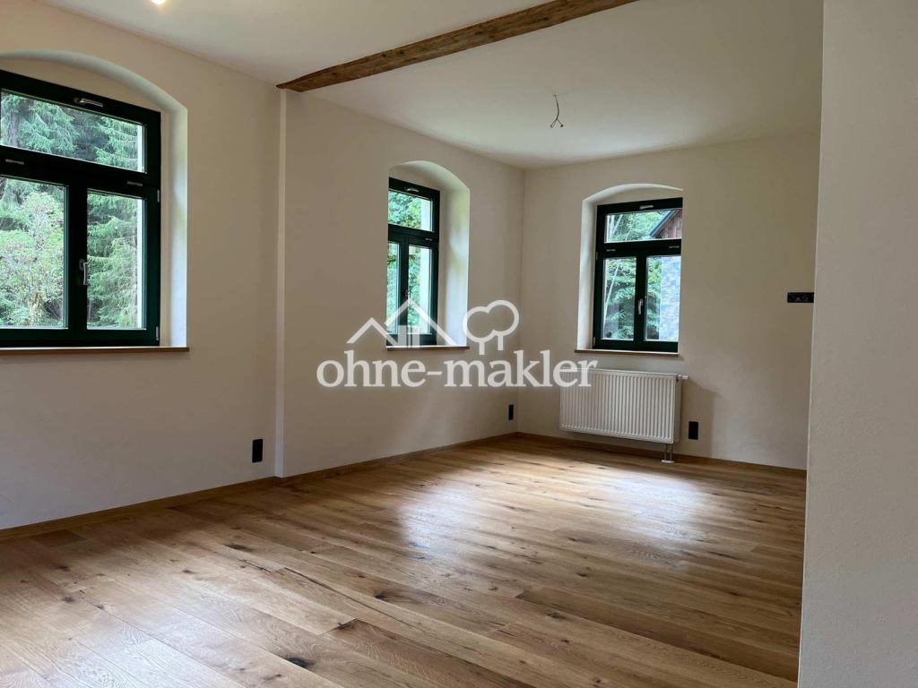 Wohnzimmer mit Vollholzdiele