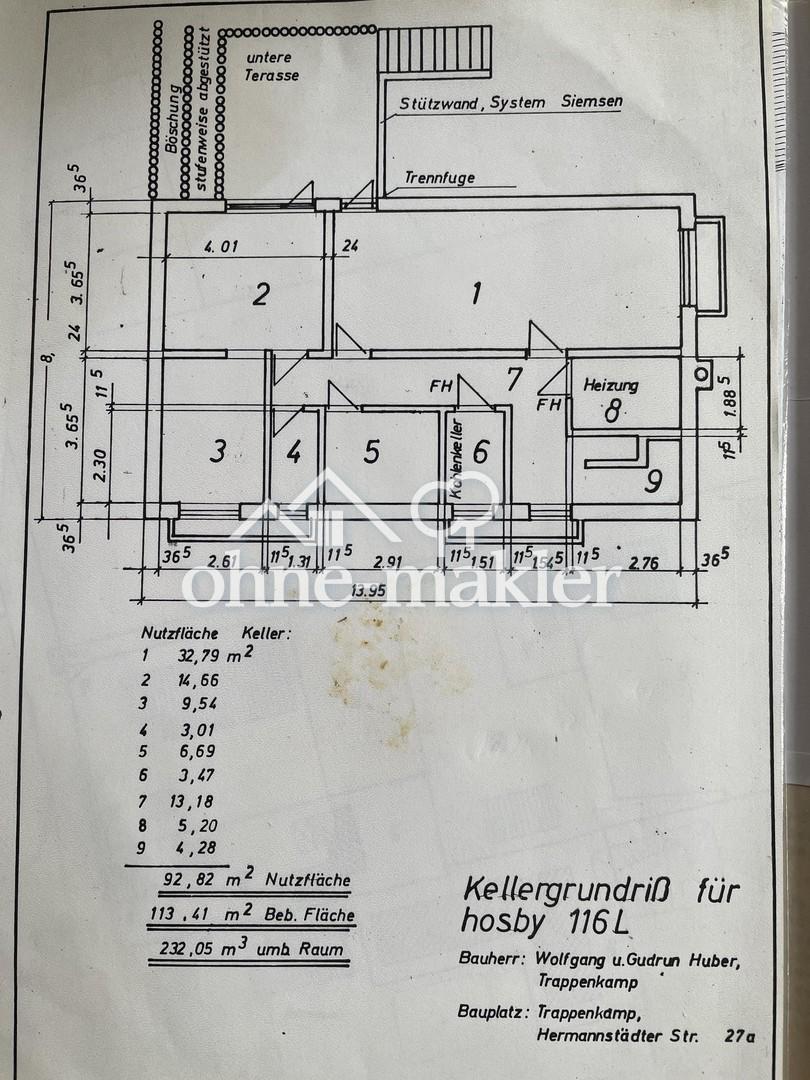 Grundriss - Untergeschoss