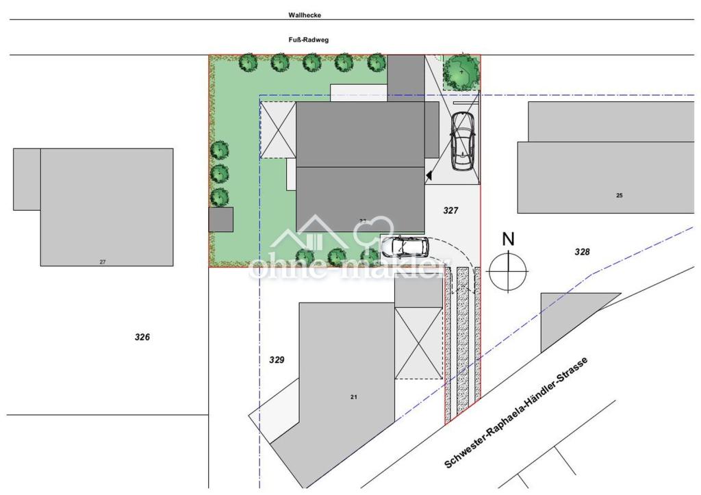 Lageplan - optionale Bebauung