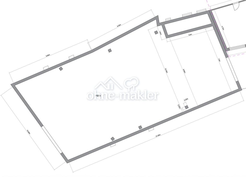 Grundriss der Lagerhalle