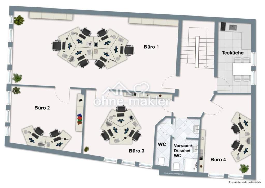 Grundrissbeispiel Büro