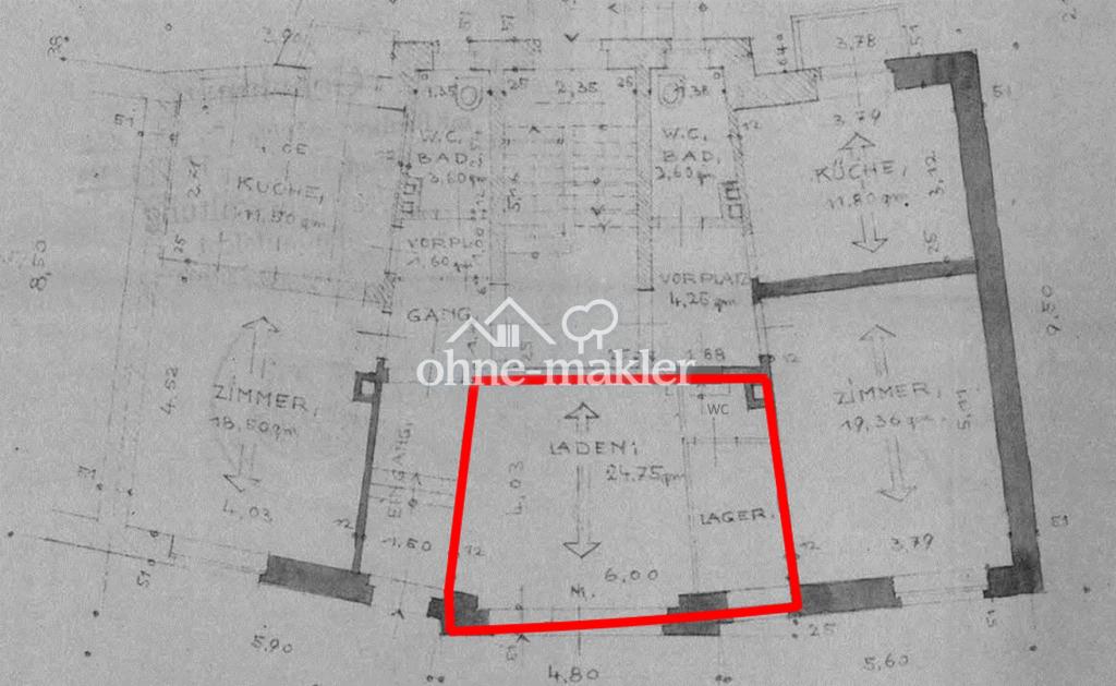 Grundriss Laden