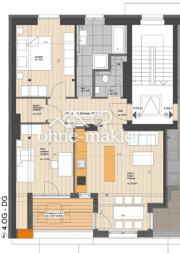 Grundriss WE 9