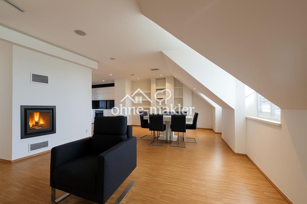 Open Space mit Kaminofen