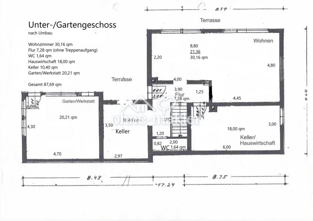 Grundriss Souterrain