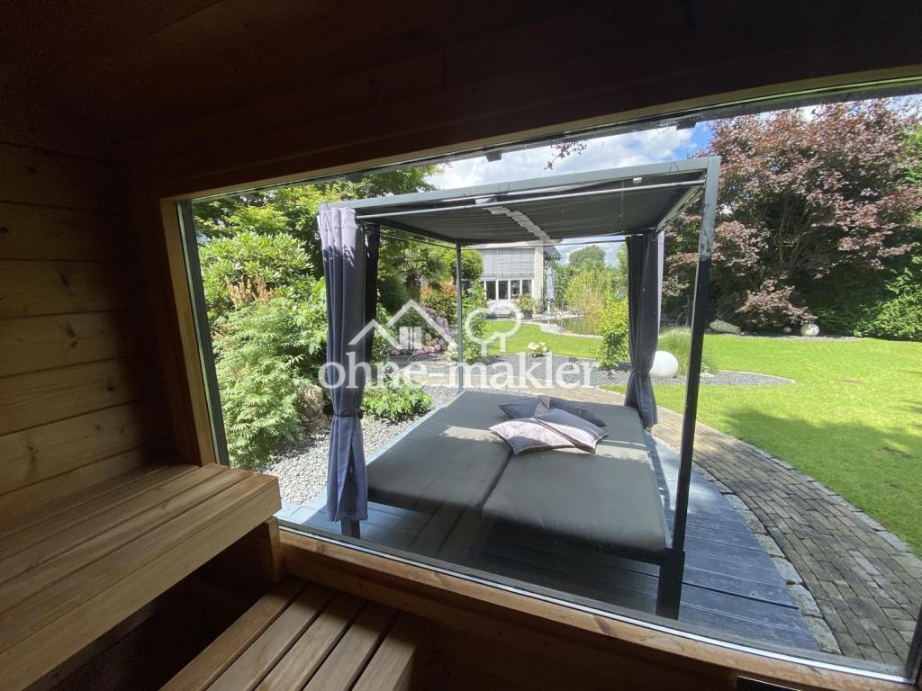 Blick aus der Sauna