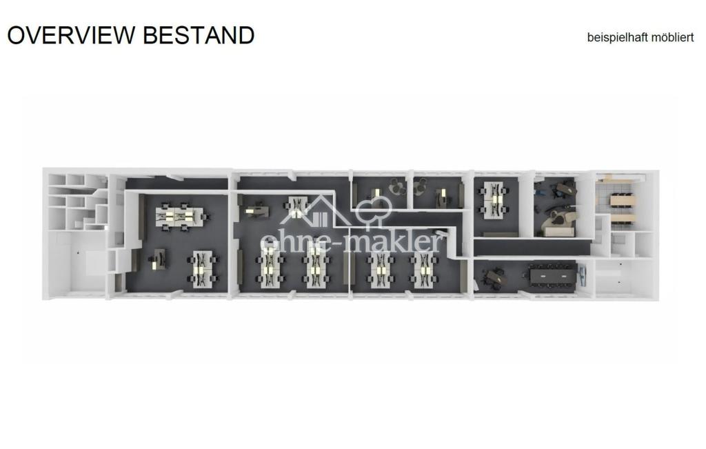Grundriss Bestand 3D möbliert