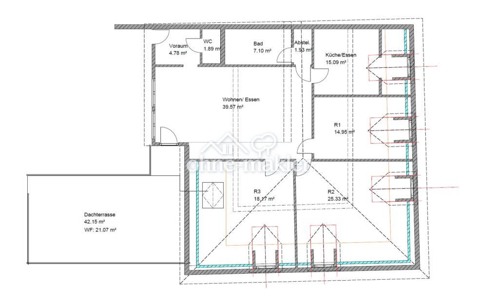 Stilvolle Loftwohnung über den Dächern Erlangens mit ca. 42 m² Dachterrasse - Foto 2