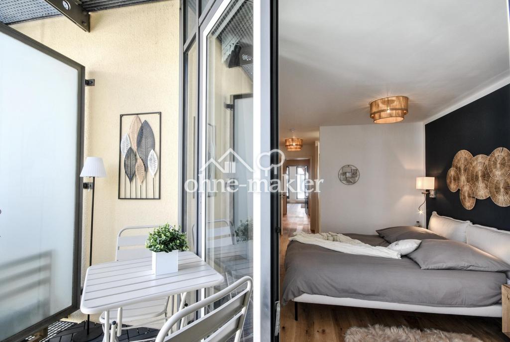 Balkon + Schlafzimmer