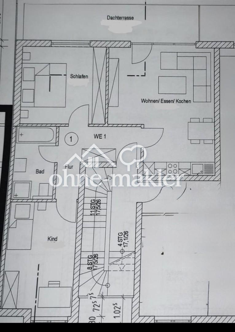 3-Zimmer-Wohnung mit großer Dachterrasse in Longerich - Photo 5