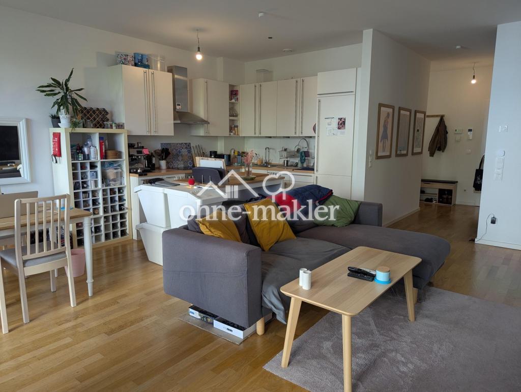 Wohnzimmer Küche-Blick