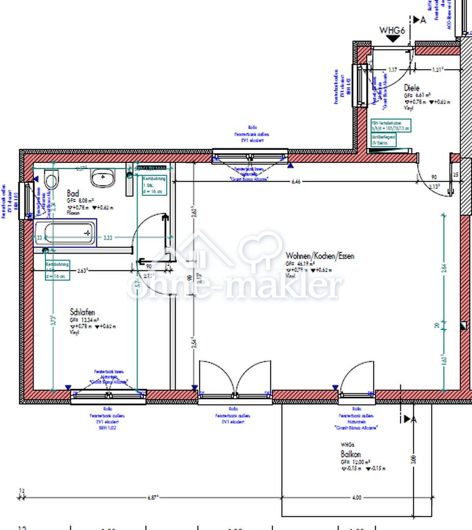 NEUBAU 2 Zimmer Wohnung mit EBK und Balkon zu vermieten - Foto 2