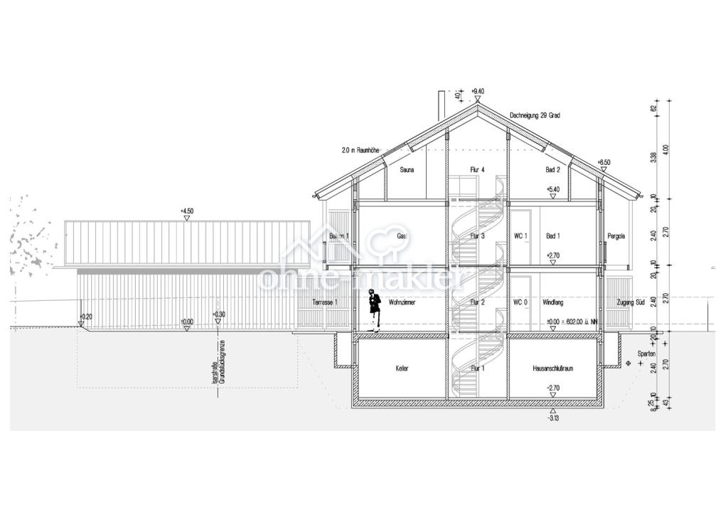 Schnitt D-D Baugenehmigung