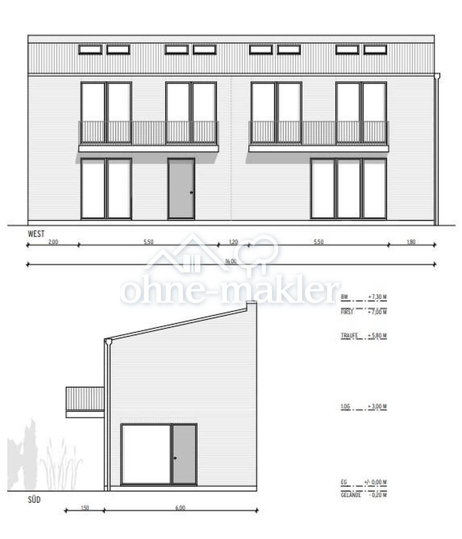 Planskizze Doppelwohnhaus