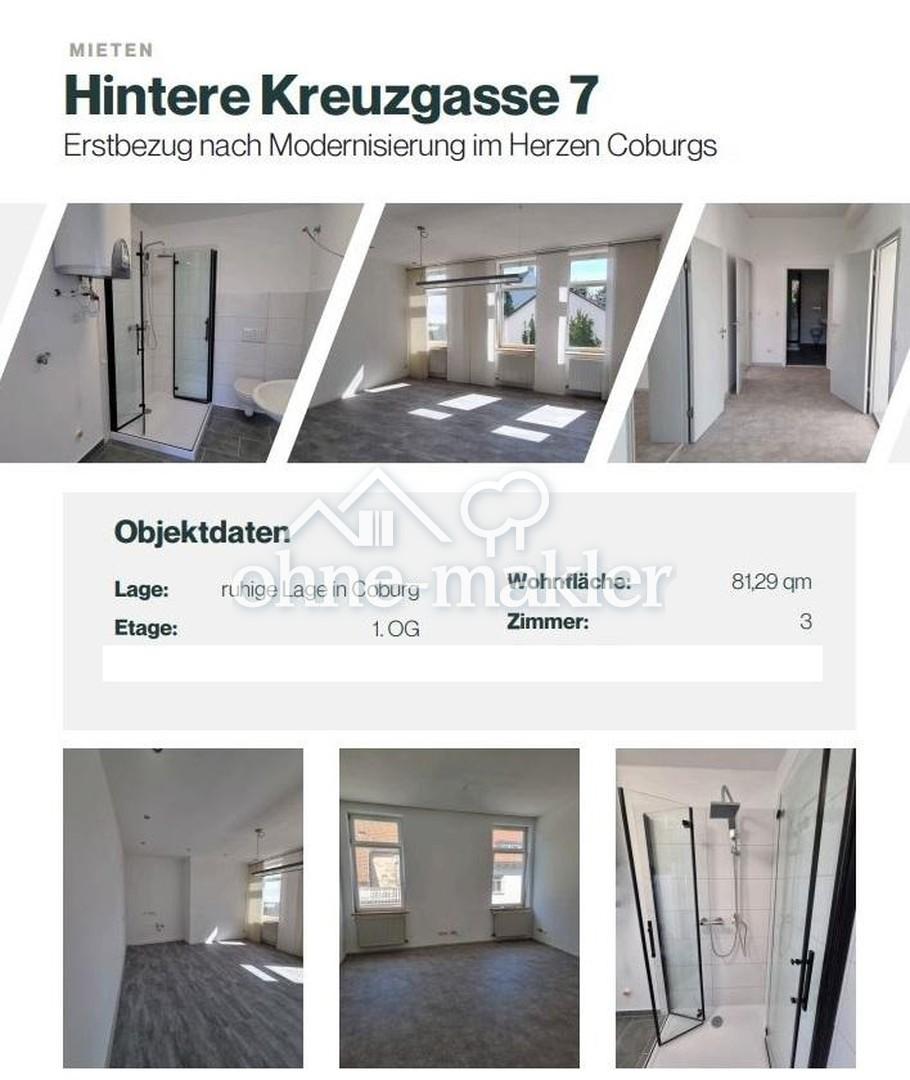 3 Zimmer Wohnung, 81,29 qm, Coburg Innenstadt, frisch modernisiert - Photo 4