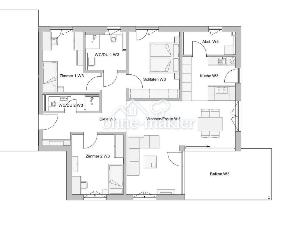 4-Zimmer EG + OG Wohnung in modernem Mehrfamilienhaus in Emmendingen Windenreute mit Aufzug - Photo 2