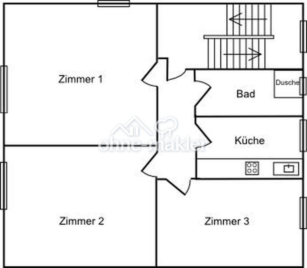 Helle, ruhige 3 Zimmerwohnung, mit Küche, Stellplatz und Garten - Foto 4