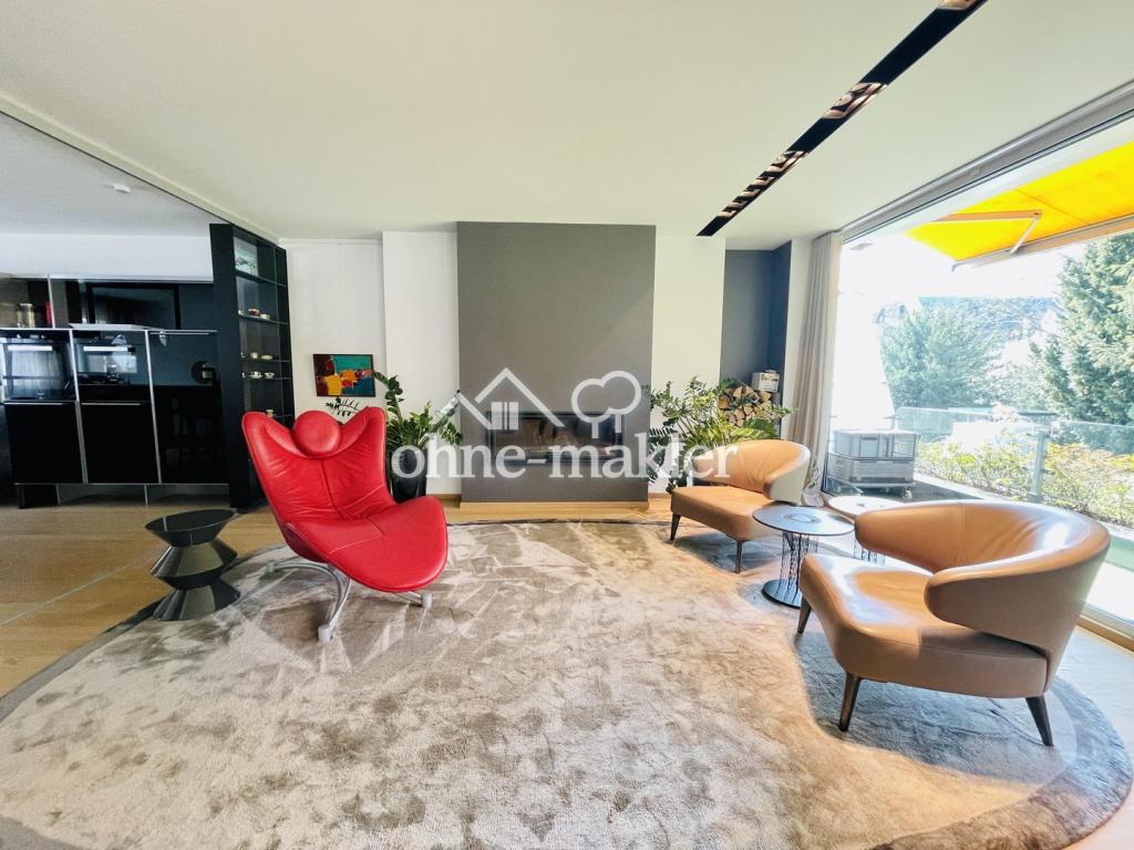Designer Maisonette-Wohnung nähe Zoopark mit Blick ins Grüne, Fussbodenheizung, Kamin, Terrasse - Foto 4