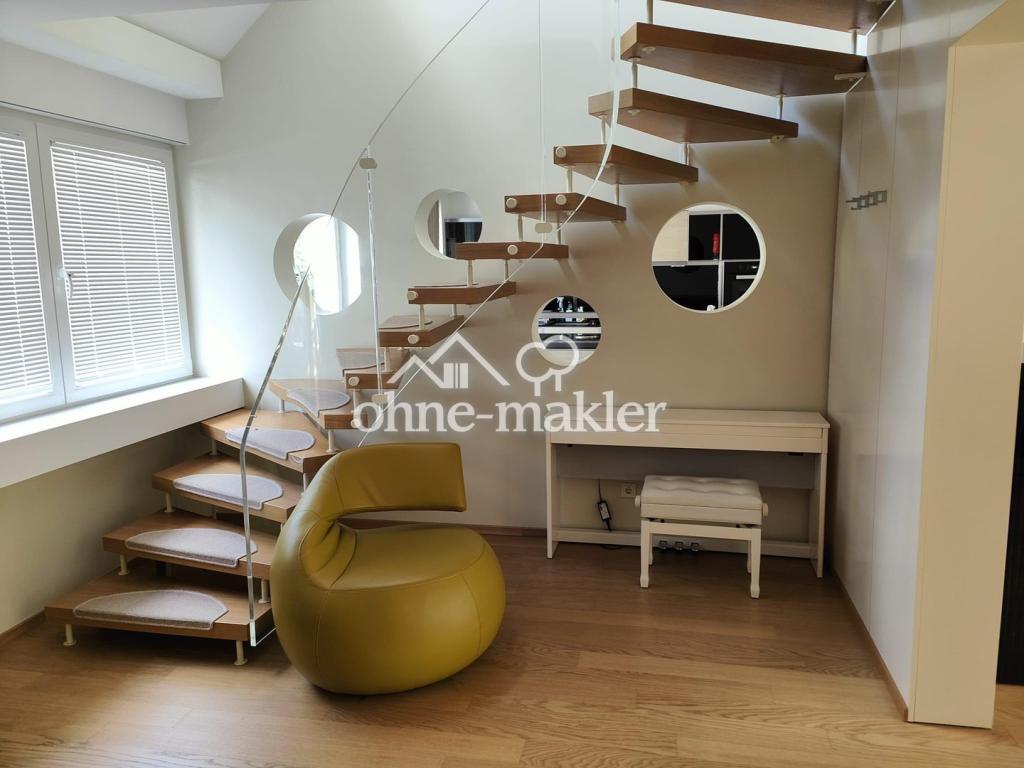 Designer Maisonette-Wohnung nähe Zoopark mit Blick ins Grüne, Fussbodenheizung, Kamin, Terrasse - Photo 3